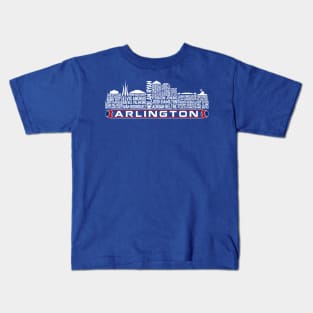 Texas Baseball Team All Time Legends, Arlington City Skyline Kids T-Shirt